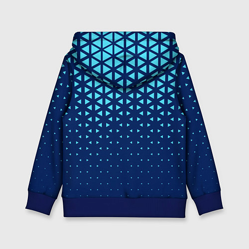 Детская толстовка Геометрический градиент - сине-голубой / 3D-Синий – фото 2
