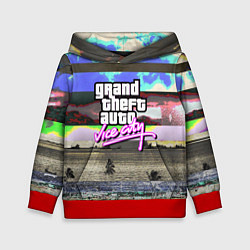Толстовка-худи детская Vice city glitch, цвет: 3D-красный