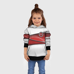 Толстовка-худи детская Mercedes benz авто, цвет: 3D-черный — фото 2