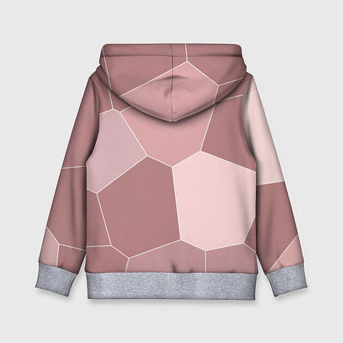 Детская толстовка Пыльно-розовый крупная мозаика / 3D-Меланж – фото 2