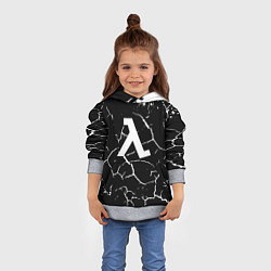 Толстовка-худи детская Half life pattern краски, цвет: 3D-меланж — фото 2