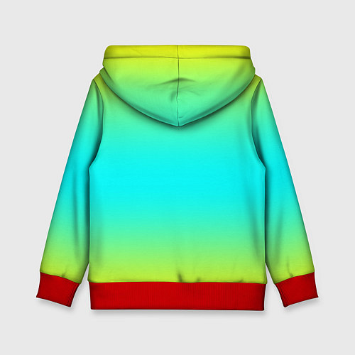 Детская толстовка Кислотный градиент абстракция / 3D-Красный – фото 2