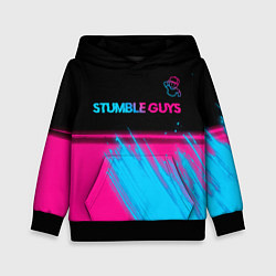 Детская толстовка Stumble Guys - neon gradient посередине