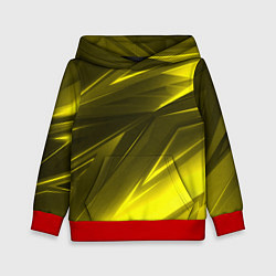 Толстовка-худи детская Gold stripes abstraction, цвет: 3D-красный