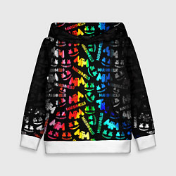 Толстовка-худи детская Marshmello neon color, цвет: 3D-белый