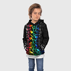 Толстовка-худи детская Marshmello neon color, цвет: 3D-белый — фото 2