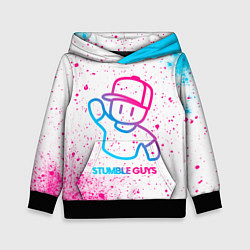 Детская толстовка Stumble Guys neon gradient style