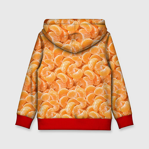 Детская толстовка Паттерн дольки мандарин / 3D-Красный – фото 2