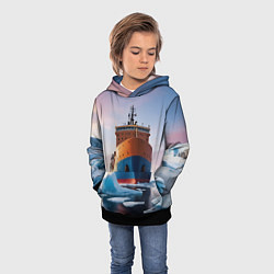 Толстовка-худи детская Северный морской путь, цвет: 3D-черный — фото 2