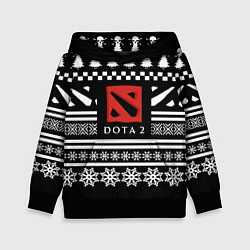 Толстовка-худи детская Dota pattern game, цвет: 3D-черный