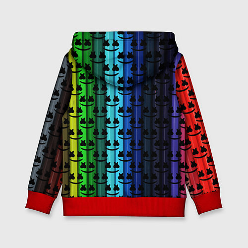 Детская толстовка Marshmello gradient / 3D-Красный – фото 2