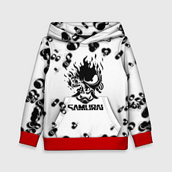 Детская толстовка Samurai черные краски текстура