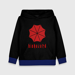 Толстовка-худи детская Biohazard resident game, цвет: 3D-синий