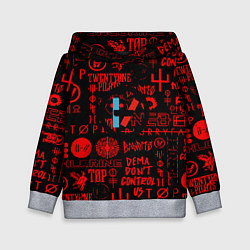 Детская толстовка Twenty one pilots pattern rock steel