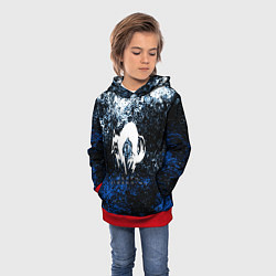 Толстовка-худи детская Deathstranding холодные краски, цвет: 3D-красный — фото 2