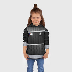 Толстовка-худи детская BMW металлическая сетка, цвет: 3D-меланж — фото 2