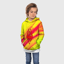 Толстовка-худи детская The Elder Scrolls соты текстура, цвет: 3D-белый — фото 2