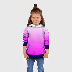 Толстовка-худи детская Gradient color pink, цвет: 3D-синий — фото 2