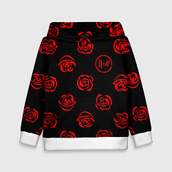 Детская толстовка Twenty one pilots rose pattern