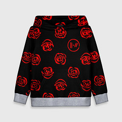 Детская толстовка Twenty one pilots rose pattern