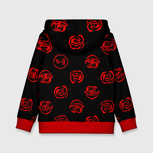 Детская толстовка Twenty one pilots rose pattern / 3D-Красный – фото 2
