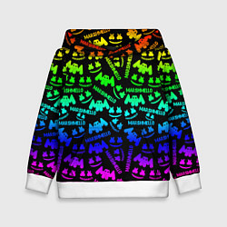 Детская толстовка Marshmello neon steel pattern