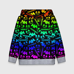 Детская толстовка Marshmello neon steel pattern