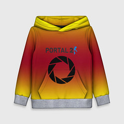 Толстовка-худи детская Portal 2 gradient, цвет: 3D-меланж