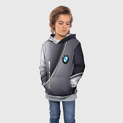 Толстовка-худи детская BMW metalic auto metal, цвет: 3D-меланж — фото 2