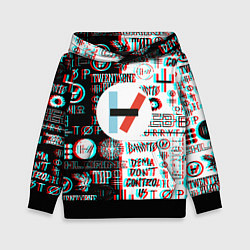 Детская толстовка Twenty one pilots glitch pattern