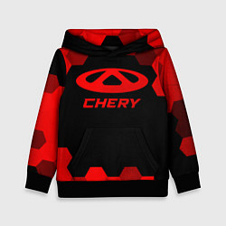 Толстовка-худи детская Chery - red gradient, цвет: 3D-черный