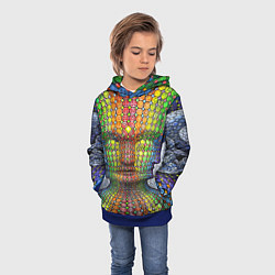 Толстовка-худи детская Оптические стёкла, цвет: 3D-синий — фото 2