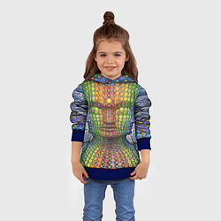 Толстовка-худи детская Оптические стёкла, цвет: 3D-синий — фото 2