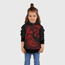 Толстовка-худи детская Targaryen house Game of Thrones, цвет: 3D-черный — фото 2