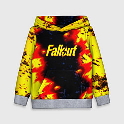 Детская толстовка Fallout огненные краски стиль