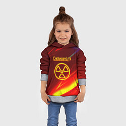 Толстовка-худи детская Чернобыль лайт стрипсы, цвет: 3D-меланж — фото 2