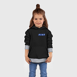 Толстовка-худи детская FIAT logo auto, цвет: 3D-меланж — фото 2