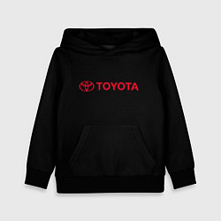 Толстовка-худи детская Toyota red logo auto, цвет: 3D-черный