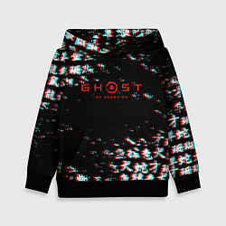 Толстовка-худи детская Ghost of tsushima japan glitch, цвет: 3D-черный