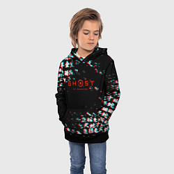 Толстовка-худи детская Ghost of tsushima japan glitch, цвет: 3D-черный — фото 2