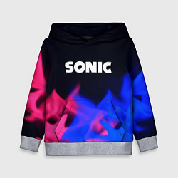 Детская толстовка Sonic neon flame