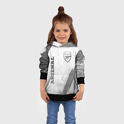 Толстовка-худи детская Arsenal - white gradient вертикально, цвет: 3D-черный — фото 2