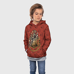 Толстовка-худи детская Факультеты Хогвартса, цвет: 3D-меланж — фото 2