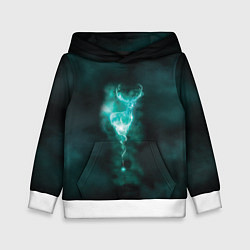 Толстовка-худи детская  Patronus deer, цвет: 3D-белый