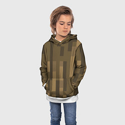 Толстовка-худи детская Wood - Minecraft, цвет: 3D-белый — фото 2