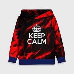 Детская толстовка Keep calm flame red