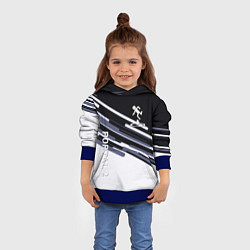 Толстовка-худи детская Portal line geometry, цвет: 3D-синий — фото 2