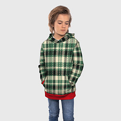 Толстовка-худи детская Полосатый пиксель, цвет: 3D-красный — фото 2