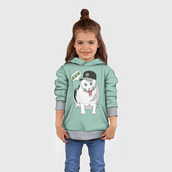 Толстовка-худи детская Котозмей, цвет: 3D-меланж — фото 2