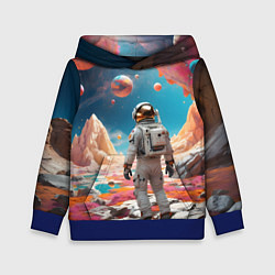 Детская толстовка Космонавт на розовой планете